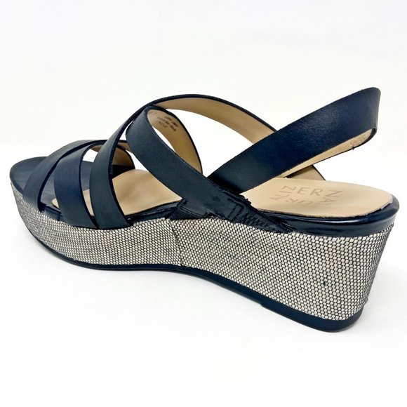 Naturalizer Imani Wedge Sandal | Womens Sandals Naturalizer Womens Unique Black Leather Wedge Sandals